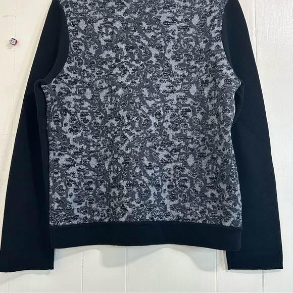 PENDLETON Women Black Gray Metallic Sweater Merino Lambs Wool Sweater Size Large - Picture 9 of 12